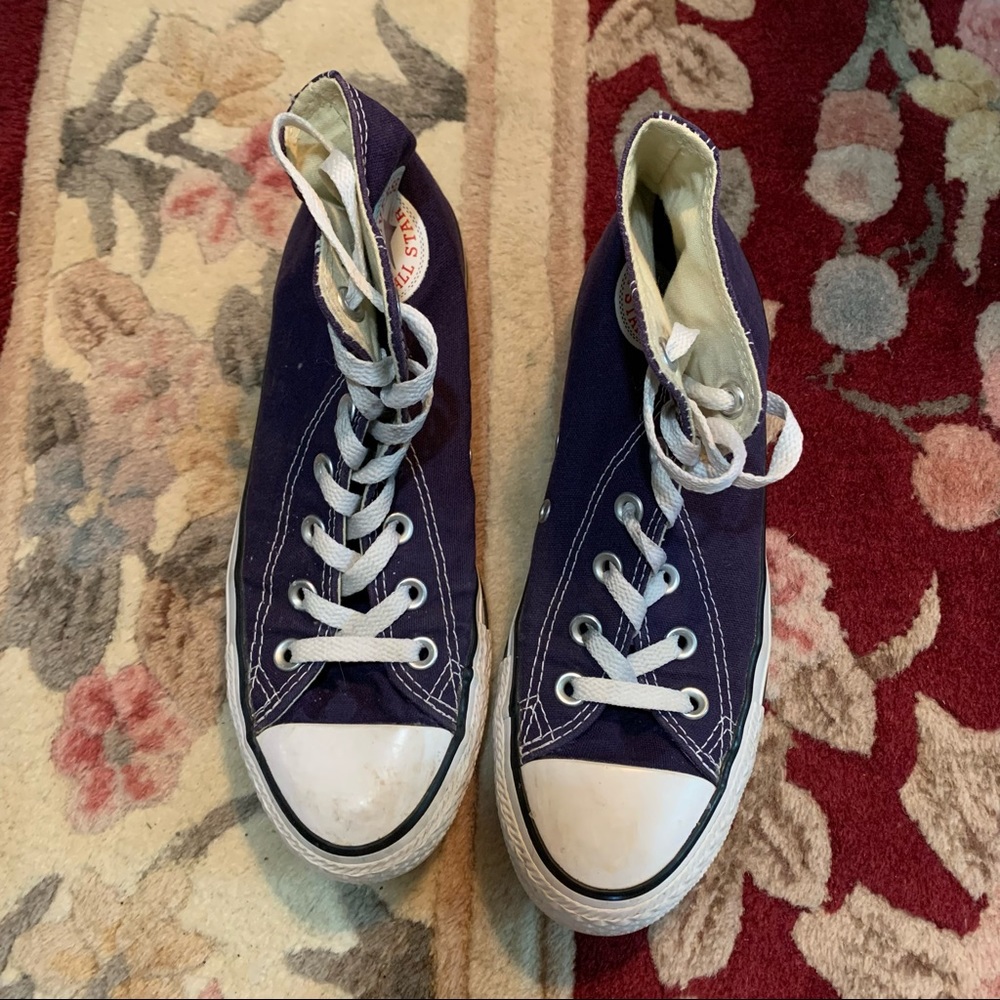 Blue High Top Converse